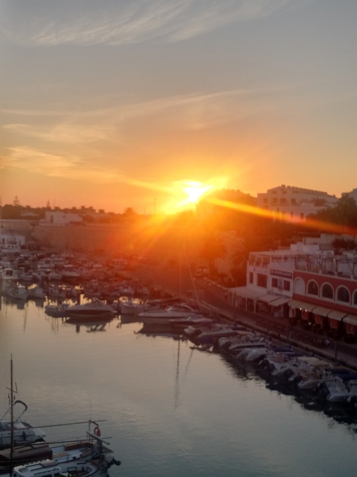 The sunset can be enjoyed from the Cercle Artistic