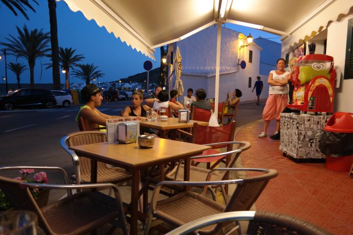 This cafe in Fornells, near the harbour wall, does very reasonably priced generous portions for a quick stop while you shop.