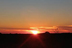 Sunsets seen from Santa Monica poolside in June around 9pm