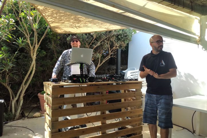 Nate Valentino at Es Bruc with Alejandro from Acustic Menorca