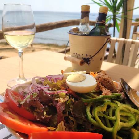 Es Brucs beach cafe with seaviews and local produce